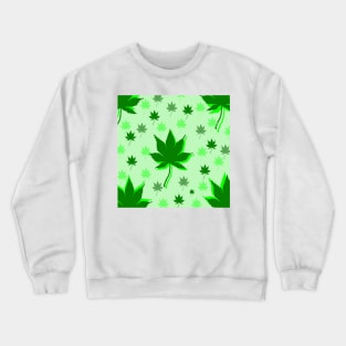 green leaves pattern design background Crewneck Sweatshirt